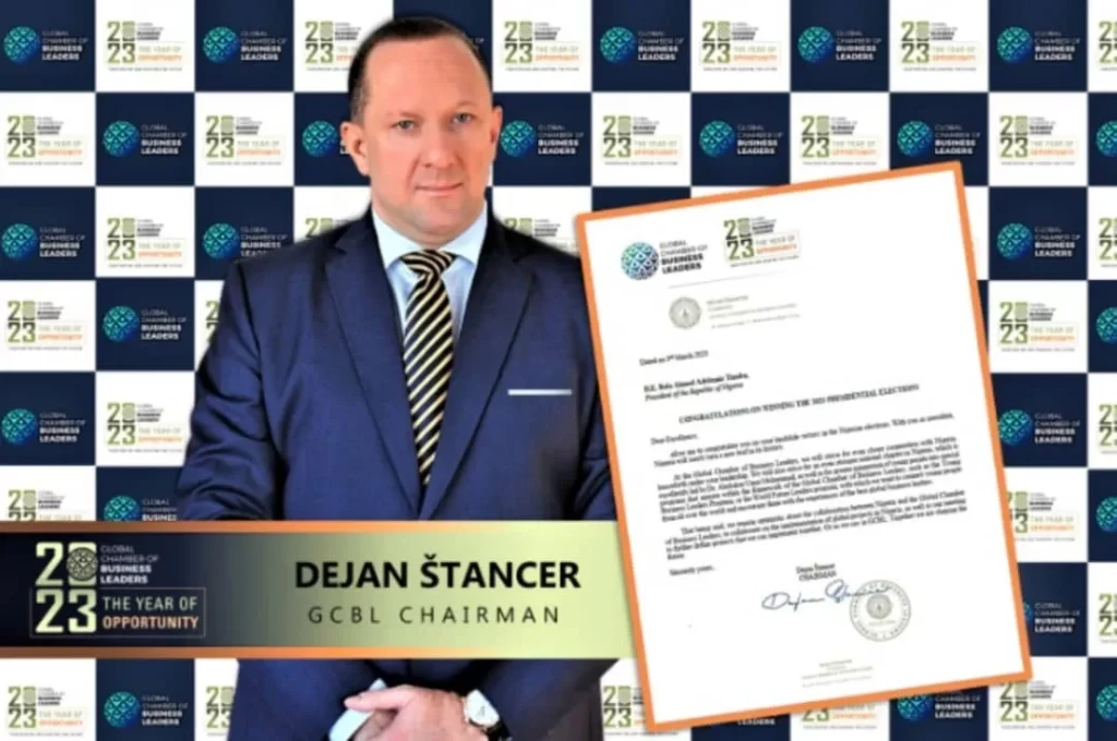 Global Chamber of Business Leaders congratulates Nigeria President-elect Bola Tinubu Dejan Stancer