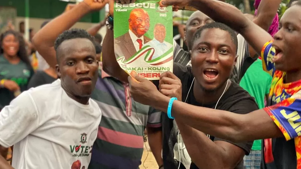 Liberia election: George Weah calls Joseph Boakai to congratulate him Joseph Boakai supporters came out on the street of Monrovia earlier convinced that he had won