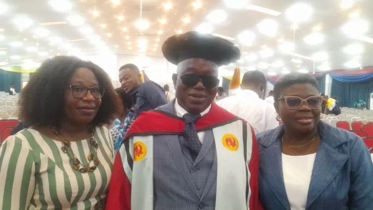 First visually impaired PhD holder graduates from UCC Dr Ayamba Ben Bishop Nyanihorba