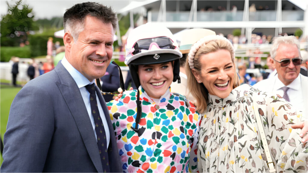 Kenny Logan, Lois Logan, Gabby Logan, Qatar Goodwood Festival. 