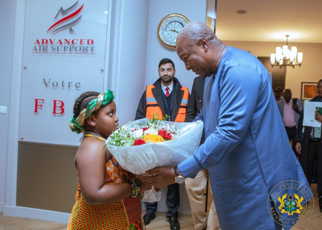 Mahama arrives in Paris for Peace Forum
