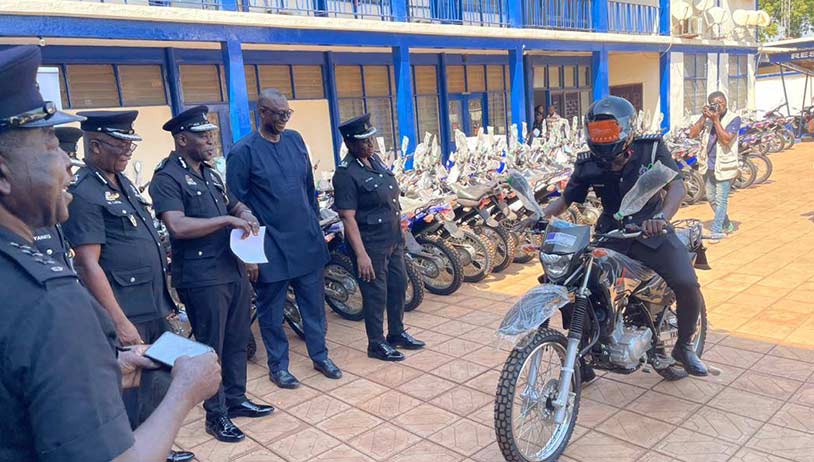 Police commission new border posts, receive 57 motorbikes to boost security across northern regions