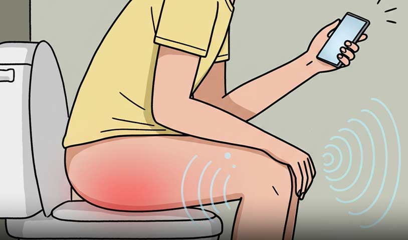 Using your phone on the toilet raises your risk of hemorrhoids