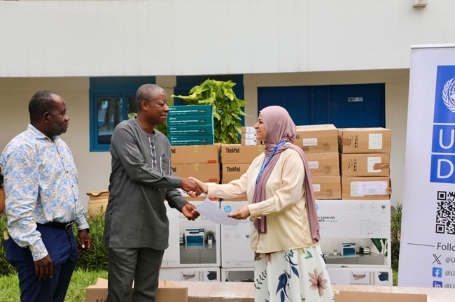 UNDP Ghana Forestry Commission with ICT equipment to strengthen HIA governance