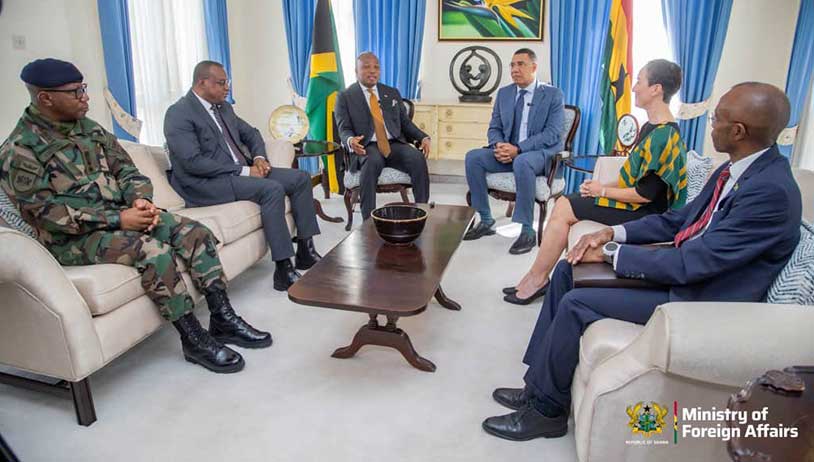 Prime Minister of Jamaica meets Ghana Foreign Minister, expresses gratitude for Hurricane relief