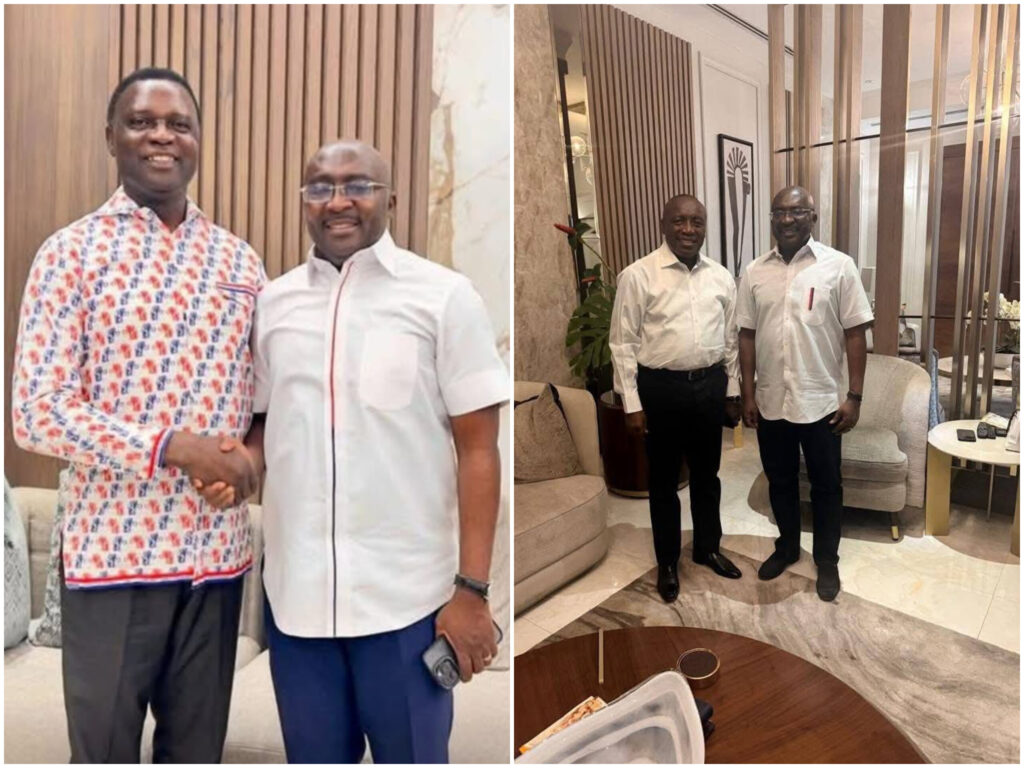 Bawumia welcomes Adutwum, K. Agyepong to his home after NPP victory