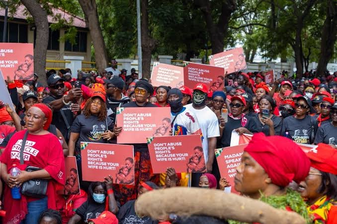 Thousands march in Women Voices Matter demo