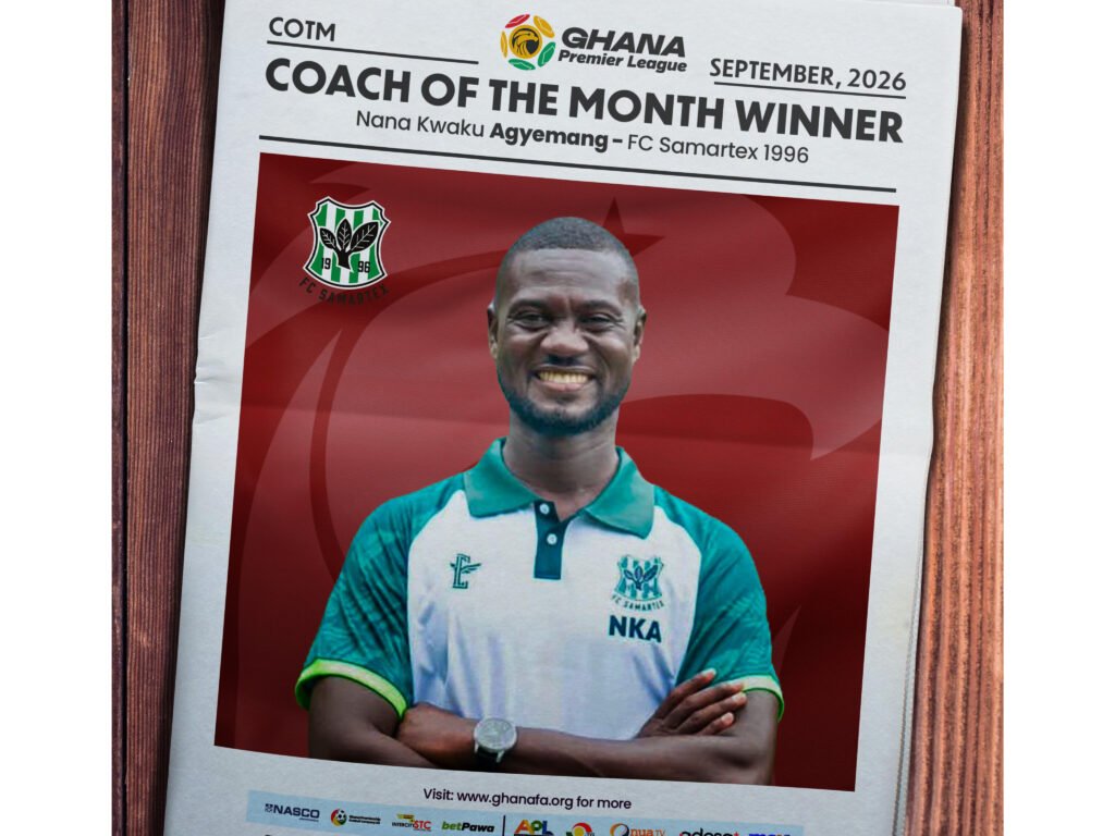 FC Samartex coach scoops NASCO Coach of the Month award for September