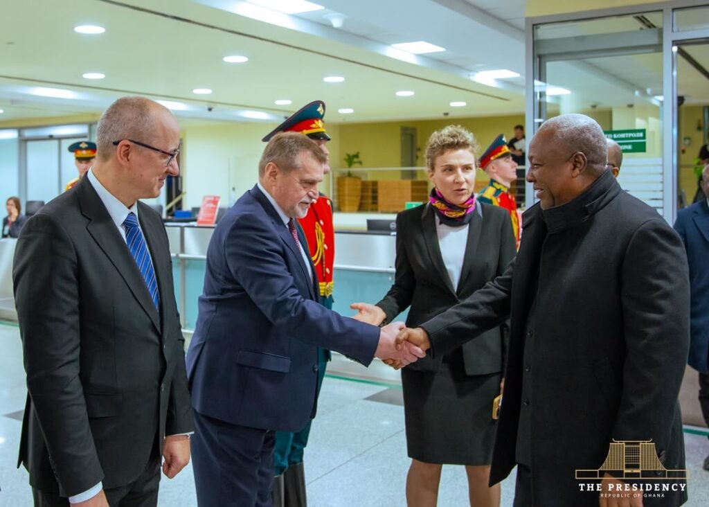 Mahama arrives in Russia for 3rd Russia-Africa Summit